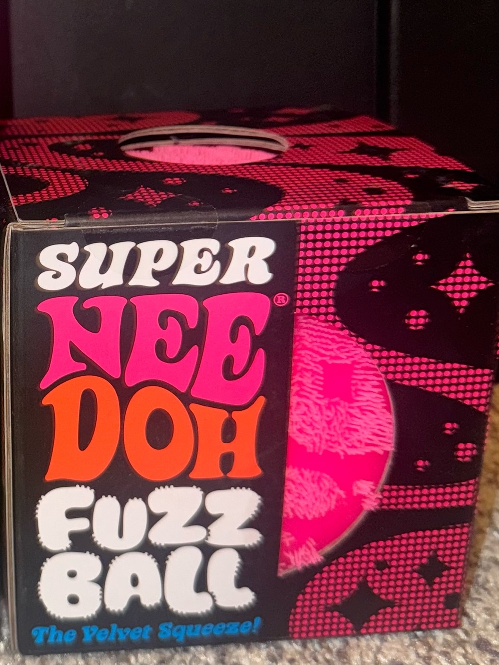 Super Nee Doh Fuzz Ball Plush Squeeze Toy - Hot Pink